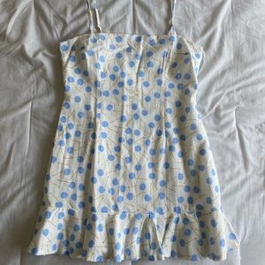 Blue cherry mini dress